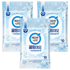 깨끗한나라 페퍼민트 쿨링 데오티슈 10p, 66g, 3개
