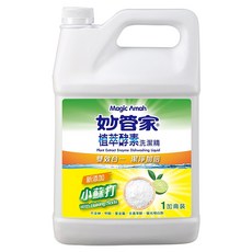 妙管家 植萃酵素洗潔精 小蘇打，中性洗淨配方 溫和不刺激, 4.54kg, 1桶