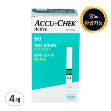 아큐첵 액티브 혈당측정 검사지, 50매, 4개