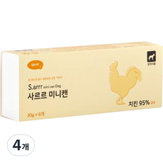 동원아르르 강아지 사르르 미니캔 독 30g 6p, 치킨, 180g, 4개
