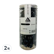 LAN BI TOU Tasa鋼筆替換用鋼筆墨水 100入, 黑色, 2個