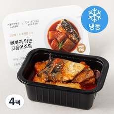 그리팅 소프트프로틴 뼈까지 먹는 고등어조림 (냉동), 180g, 4팩