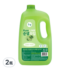 Soonsaem 蔬果碗盤洗潔劑 萊姆香, 3L裝, 3L, 2瓶
