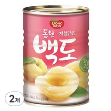 동원 백도 과일통조림, 400g, 2개