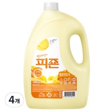피죤 레귤러 섬유유연제 옐로미모사 본품, 4210ml, 4개
