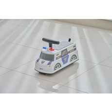 야야 유아용 무소음 3D 경찰 롤링카, BLUE, 1개