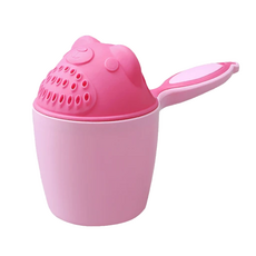 E.dot 小熊造型兒童洗頭杯，綠色/粉色，21x15x10.5cm，PP材質, 1個