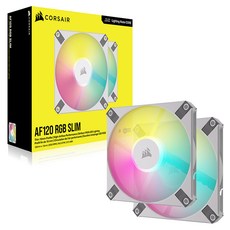 CORSAIR 海盜船 系統冷卻器節點核心 120mm 風扇 / CORSAIR ICUE AF120 RGB SLIM 2PACK - WH 2p, 白色, 1個, 風扇 / CORSAIR ICUE AF120 RGB 纖薄 2 件裝 - 白色