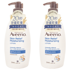 Aveeno 燕麥高效舒緩保濕乳 無香, 354ml, 2瓶