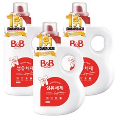 비앤비 비자극 유아 섬유 세제 시그니처 알러젠프리향 용기형, 1500ml, 3개 1.5L, 3개