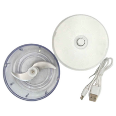 電動迷你快速切菜機, ABS+PP+PC+不鏽鋼材質, 100ML容量, USB充電, 100ml, 白色/粉色/ 綠色 顏色隨機, 1個