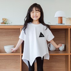 유라비 아동용 블린 배트윙 오버핏 티셔츠 라비 아동용 블린 배트윙 오버핏 티셔츠