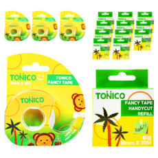 Shin Hung Tonyco Scotch 多用途花式膠帶座猴子透明 + 填充透明 3P 套裝, 4組