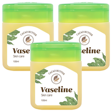 Vaseline 凡士林 可可脂光澤保濕潤膚膏 原味, 100ml, 3罐