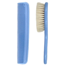 Braun Wettberg 珀薇 特長山羊毛寶寶/嬰兒用髮梳 + 齒梳 2件組, 1組