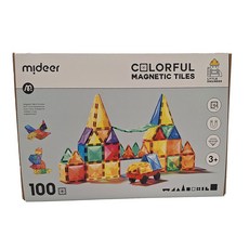 mideer 多彩透光磁力片 3歲以上, 100片, 1盒