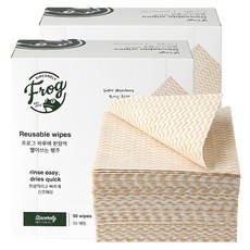 SINCERELY Frog 可水洗拋棄式抹布, 50入, 2盒