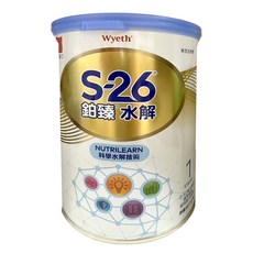 Wyeth 惠氏 S-26 鉑臻水解1號, 800g, 1罐