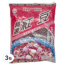 義峰食品 精選紅豆 350克 台灣製造, 350g, 3包