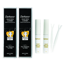 Darkness 四季睫毛膠+雙眼皮液, 白色的, 2套