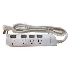 PHILIPS 飛利浦 延長線 4開4座3孔 CHP3444WA/96, 1.8m, 白色, 1條