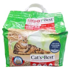 Cat's Best 經典凝結木屑砂 紅標, 100%天然德國杉木, 無粉塵, 3倍快速效吸附水分和臭味, 4.3kg, 1包