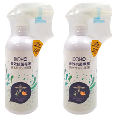 台灣 DOHO 長效抗菌噴霧, 隨身瓶外出攜帶方便, 抗菌效果長達24小時, 可全面均勻噴灑, 280ml, 2瓶