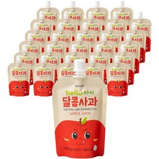 아올다 헬로아이 달콤사과 주스 100 ml, 100ml, 40개, 사과맛