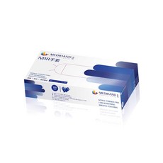 MEDIHAND 美恆 NBR 絲緞手套 100入, 適合敏感肌膚 舒適手套, 支援手機觸控操作, S, 深藍色, 1盒