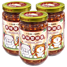 扒扒飯 雙椒醬, 開胃辣椒醬 拌飯拌麵皆宜, 260g, 3罐
