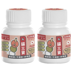 nu4PET 陪心寵糧 機能Plus 貓三寶營養品, 含牛磺酸x離胺酸x卵磷脂, 新鮮台灣雞肉磨粉製成, 兩種尺寸可供選擇 100g/35g, 皮膚/毛髮, 2罐