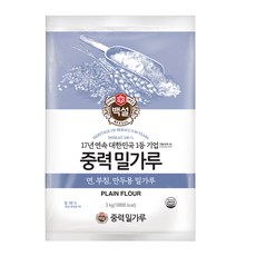 백설 중력밀가루, 3kg, 1개