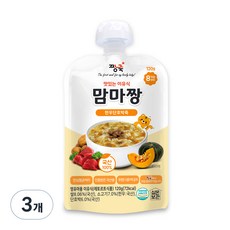 짱죽 맛있는 이유식 맘마짱 8개월부터 1P, 한우단호박죽, 120g, 3개