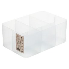 UDA 有達 日光6格收納盒 21.5x14.8x8.7cm 台灣製 PP聚丙烯, 白色, 1組