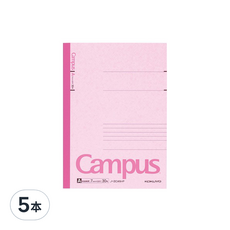 KOKUYO 國譽 Campus 橫線筆記本 B5 淺粉配色 森林認証上質紙, 5本
