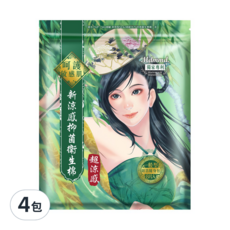 Mdmmd. 明洞國際 新涼感抑菌衛生棉 超涼感 一般型, 專為台灣氣候設計 涼感持久8小時 0.2cm極薄透氣棉片, 24.5cm, 8片, 4包