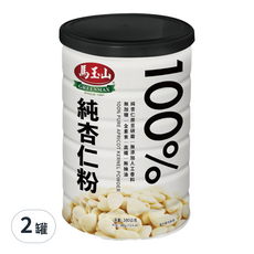 馬玉山 100%純杏仁粉，高纖無加糖, 380g, 2罐