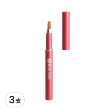 MEKO 貝拉貂毛伸縮唇筆, 台灣品牌, 輕巧便攜, 柔軟刷毛, P-032 顏色隨機, 3支