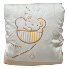 C.D.BABY 佳登 小玩偶繡花被, 100%純棉外套, 105cmx135cm, 台灣製造, 135 x 105cm, 稻香米