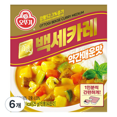 오뚜기 백세카레 고형 약간매운맛, 100g, 6개