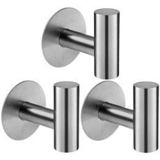 코멧 홈 고급형 부착식 다용도 벽걸이, 실버, 3개 실버, 3개