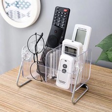 GOODIE FOODIE 角度可調遙控器收納盒, 1個, 透明(收納盒)+隨機出貨(底座)