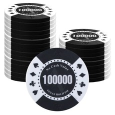 AAHM AA Logo Holdem籌碼 25000, 黑色, 25個
