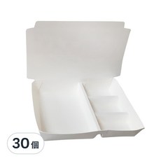 橘之屋 紙餐盒 左右四格 Set, 10入 食用級用紙 冷熱食物適用, 10個, 3組
