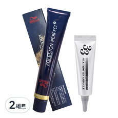 웰라 콜레스톤 퍼펙트 플러스 염모제 80g + 셀리본 33 실크 프로틴 앰플 12ml, 12/91, 2세트