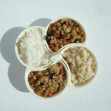 Kitchen Co低糖飯身材管理餐盤, 1個, 象牙白
