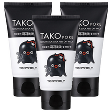 TONYMOLY 章魚去黑頭撕拉面膜, 1入, 3個