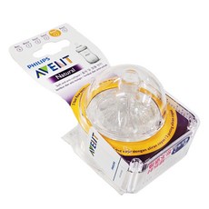 PHILIPS AVENT 新安怡 親乳感防脹氣奶嘴, 材質柔軟彈性十足, 快流速奶嘴, 適用於六個月以上寶寶, 特殊閥門設計將空氣排入奶瓶, 6個月以上, 1組