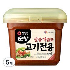 청정원순창 깔끔 매콤한 고기전용 쌈장, 450g, 5개