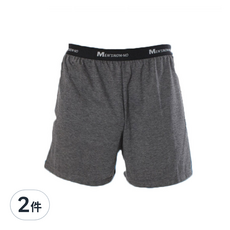 non-no 儂儂 涼感平口褲 - 灰色, XL, 吸汗速乾, 涼爽抗UV, 2件